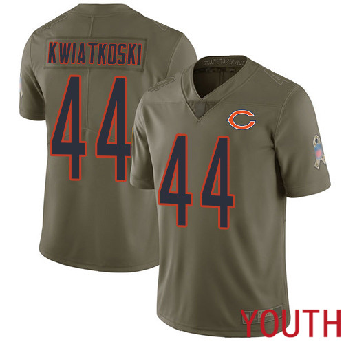 Chicago Bears Limited Olive Youth Nick Kwiatkoski Jersey NFL Football #44 2017 Salute to Service